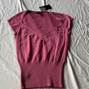 Mango Mauve Knit Blouse